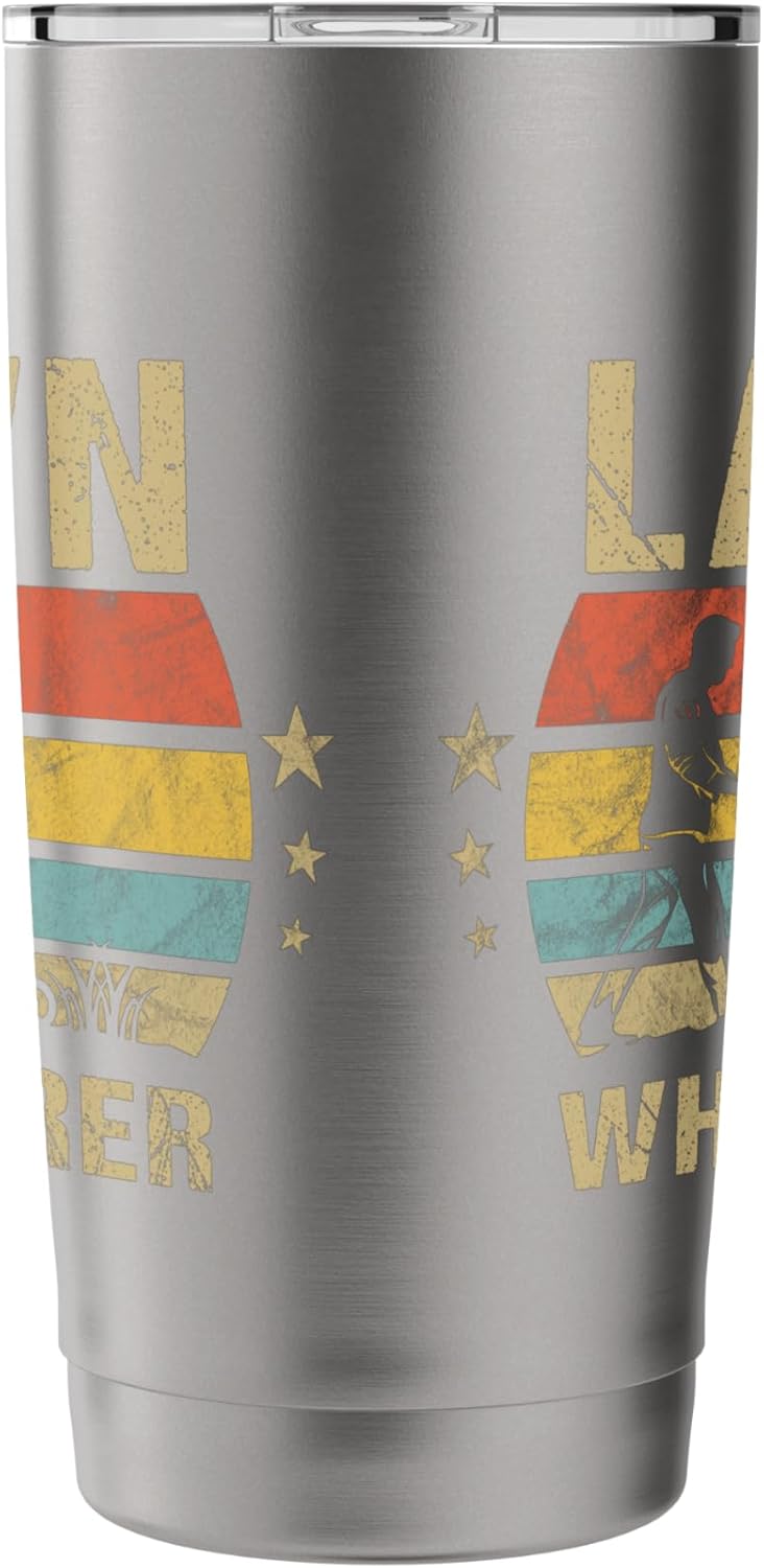 Lawn Whisperer Retro Landscaping Lawn Mowing Stainless Steel Insulated Tumbler