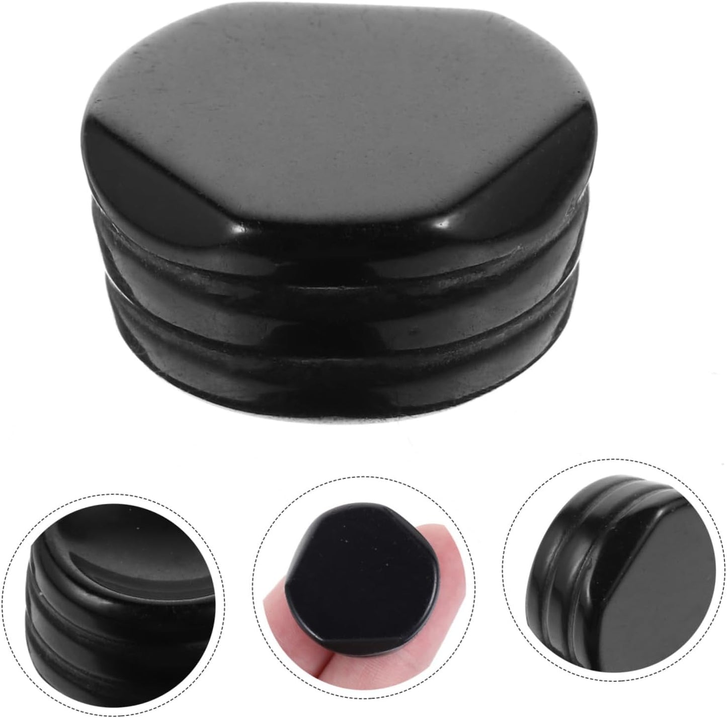 PRETYZOOM 5pcs Unique Sphere Stand Crystal Holder Natural Obsidian Display Base for Decorative Ornaments Elegant and Vintage Design for Home Decor for Crystal