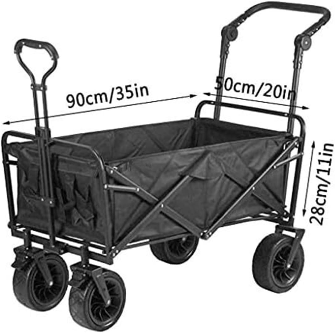 Collapsible Wagon Cart with Wheels Foldable Folding Wagons Carts Silen