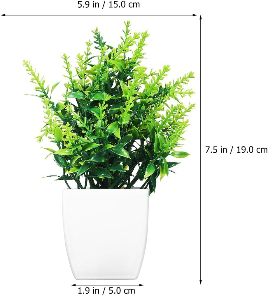 Totority Artificial Green Plants 4-in-1 Potted Desk Decor, Realistic Faux Succulents for Home & Office, Low Maintenance, Eco-Friendly Material, Perfect for Living Room, Bedroom, Workspace