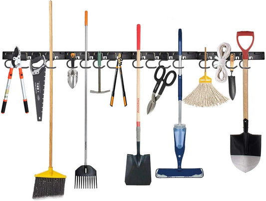 Twinkle Star Garage Tool Organizer Wall Mount, Mop Broom Holder, Wall 