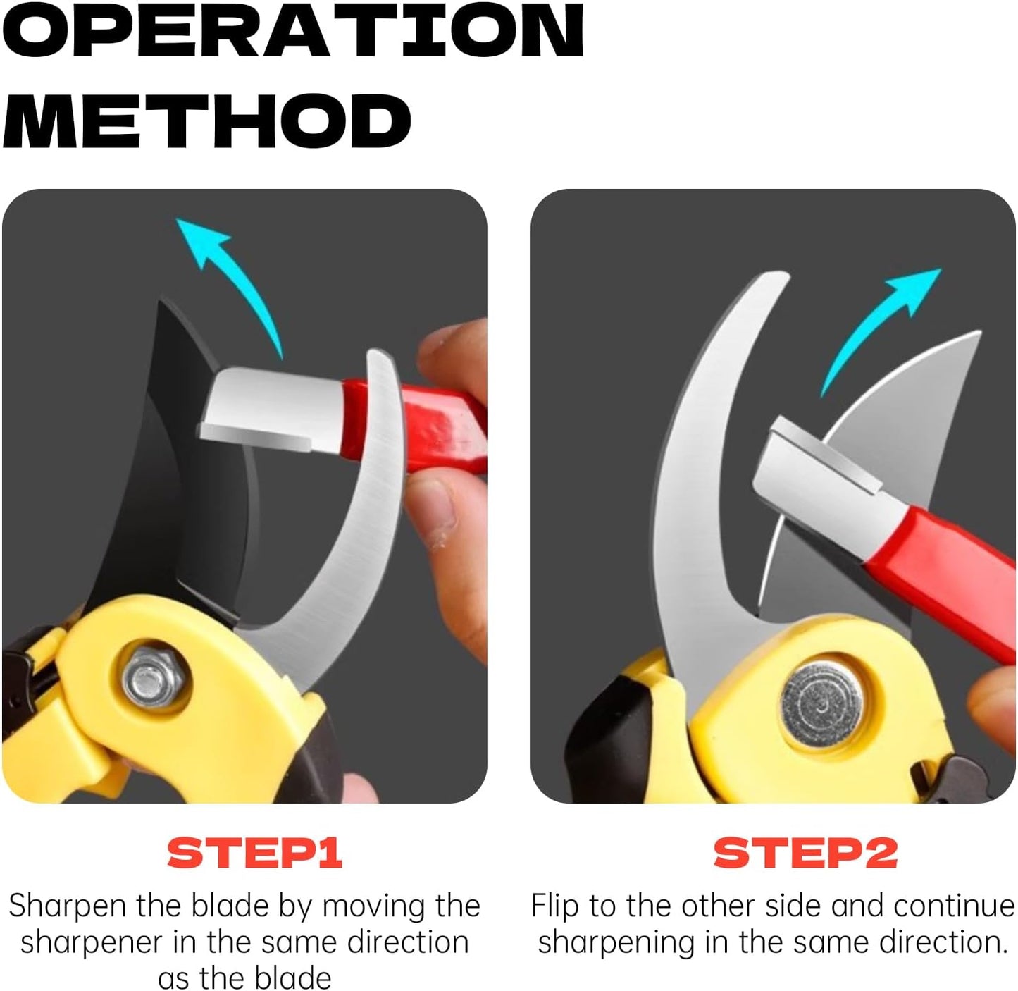 Portable Knife Sharpener, Multipurpose Handheld Blade Sharpener for Knives, Scissors, Garden Tools, Pruners, Hedge Shears - Compact and Durable with Protective Cover - 4 Pcs