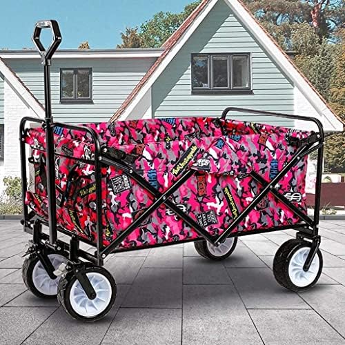Portable Camping Cart,Outdoor Folding Utility Wagon Garden Trolley Fol