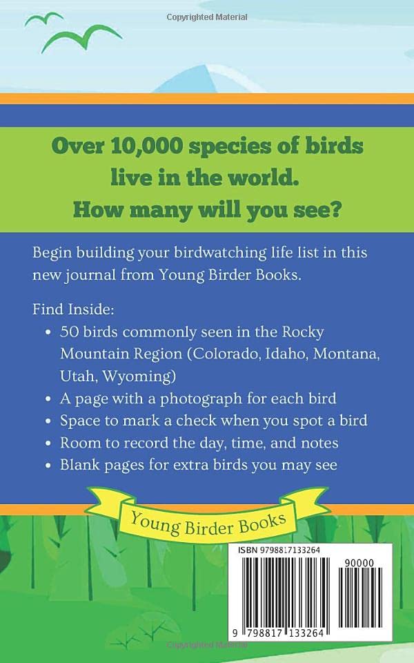 Birdwatching Life List for Kids, Rocky Mountain Region: A Birder's Checklist Notebook, Nature Science Journal for Children to Log Birds by Young Birder Books