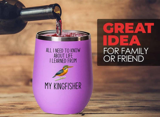 Bird Lover Pink Edition Wine Tumbler 12oz - Lfe My Bird - Hummingbird 