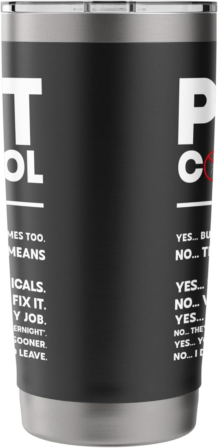 Pest Control FAQs funny Exterminator Stainless Steel Insulated Tumbler
