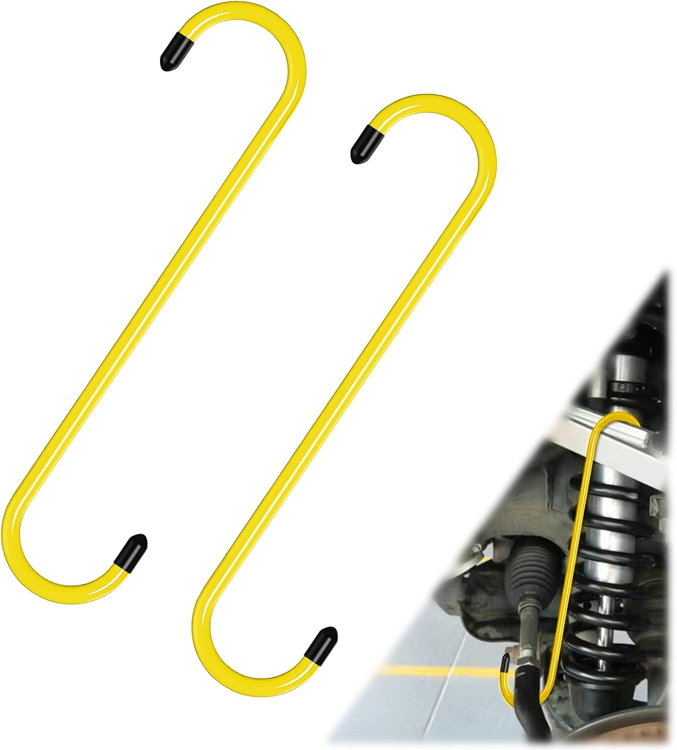 2PCS Brake Caliper Hanger Compression Mechanic Tool with Rubber Tips, 