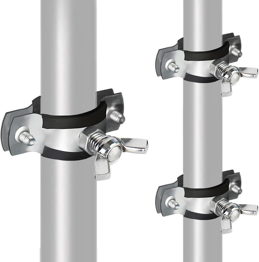 Metal Squirrel Baffle Bracket for Bird Feeder Pole, Heavy Duty Squirrel Baffle Buckle Stopper Support Holder for Bird Feeder Poles and Shepherds Hooks, 3 Pack