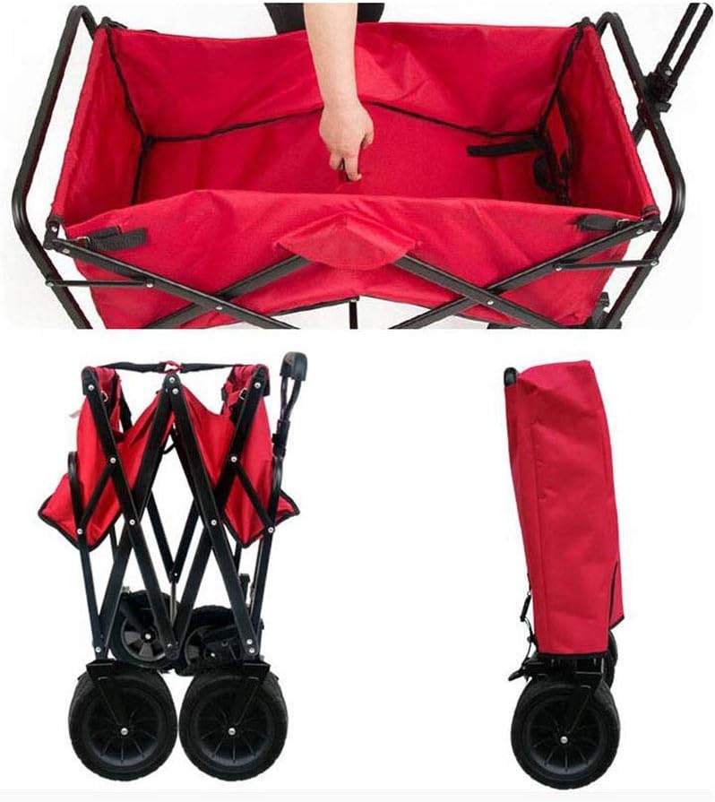 Folding Trolley,Garden Hand Pull Wagon Garden Transport Cart Collapsible Protable Truck for Outdoor Camping BBQ Shopping Gardening-150Kg Capacity