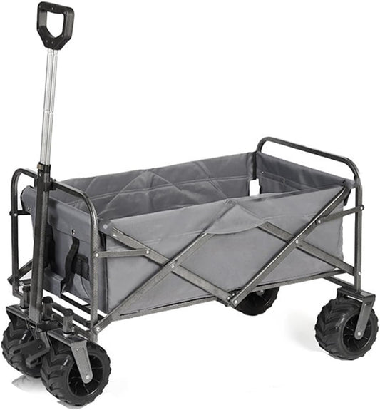 Heavy Duty Collapsible Folding Wagon Cart for Outdoor, Camping & Garde
