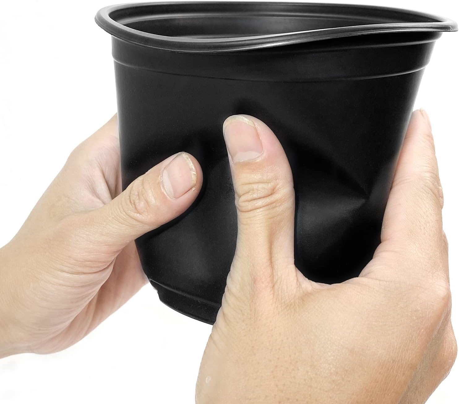 RAOOKIF 100 Pack Nursery Pots, 4 5 6 Inch Nursery Pot for Plants, Plas