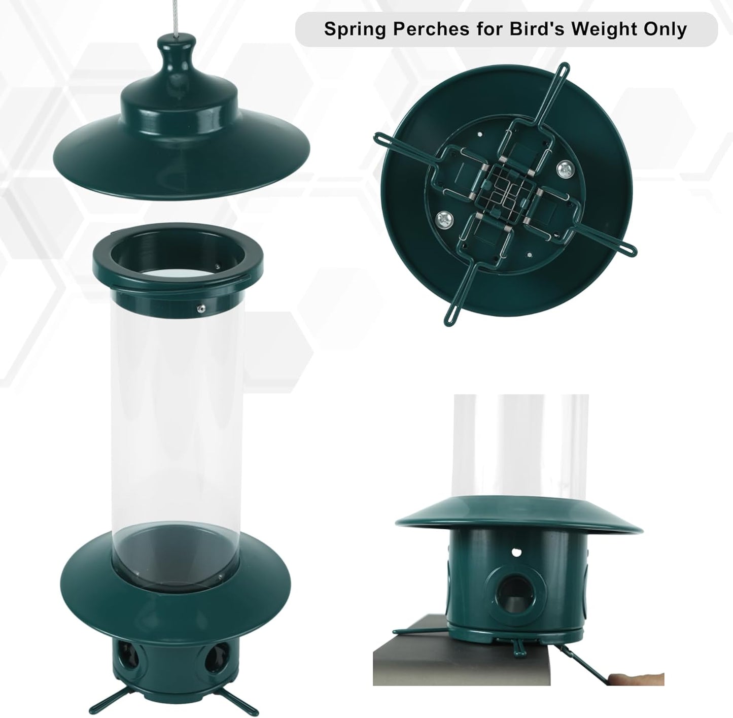 Squirrel Proof Bird Feeders, Heavy Duty Metal Wild Bird Feeders, Bird 