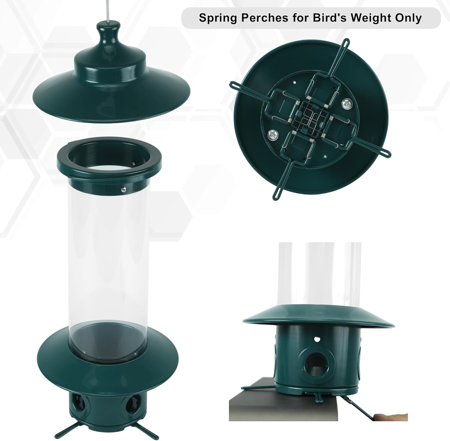 Squirrel Proof Bird Feeders, Heavy Duty Metal Wild Bird Feeders, Bird 