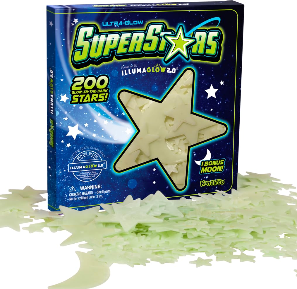 Glow in The Dark Stars - Includes Installation Material and Star map, 