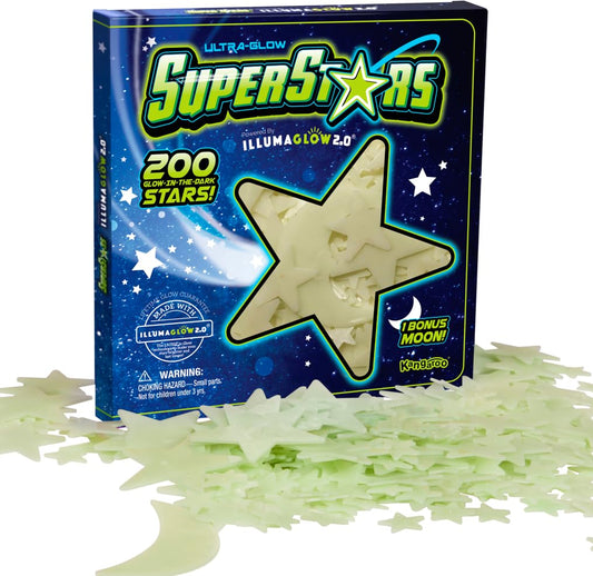 Glow in The Dark Stars - Includes Installation Material and Star map, 