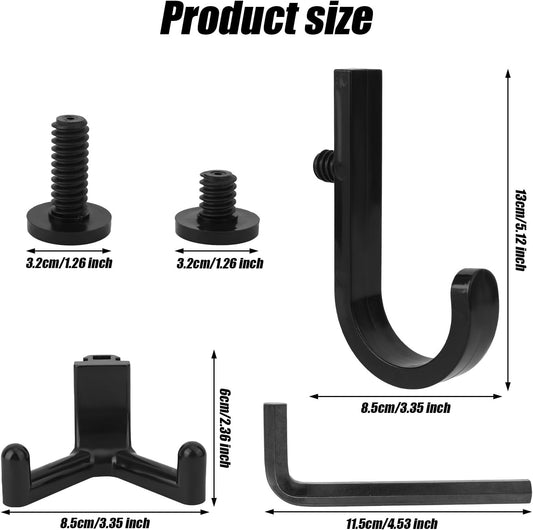 21pcs Tool Storage Hooks, Black J/Y-Shaped Hooks with Screw Wrench Gar