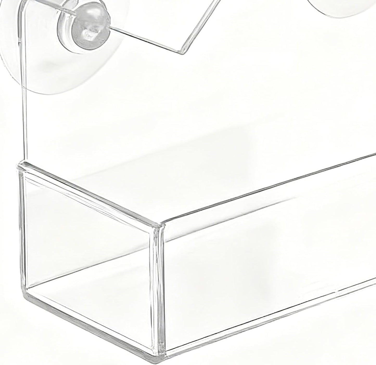 Window Bird Feeder - Clear Acrylic Large Capacity Birds Feeder, Safe Bird Feeding, Suction Cup Design for Window, Outside Garden, Outdoor Balcony, Backyard, Easy Fill, Clean
