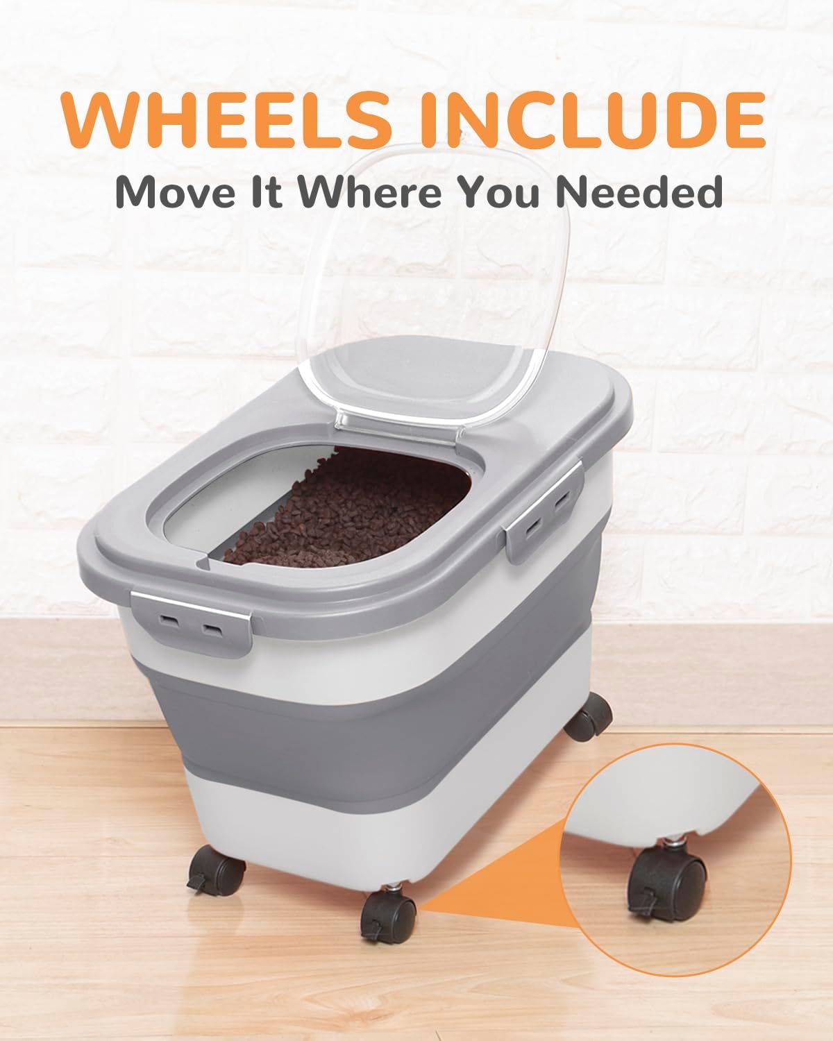 20-23 Lbs Dog Food Storage Container - Collapsible Dog Food Container 