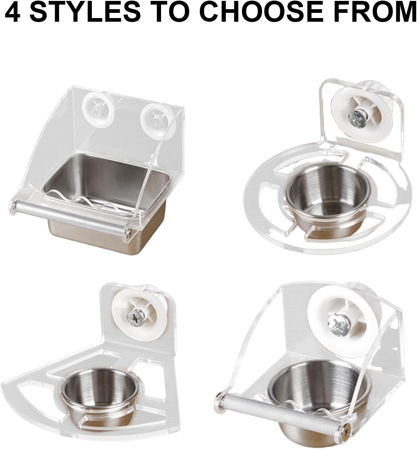 Bird Feeding Bowl Feeding Food Box Pet Parrots Cage Feeders Parrots Feeders Cage for Budgies Cockatiels Finches