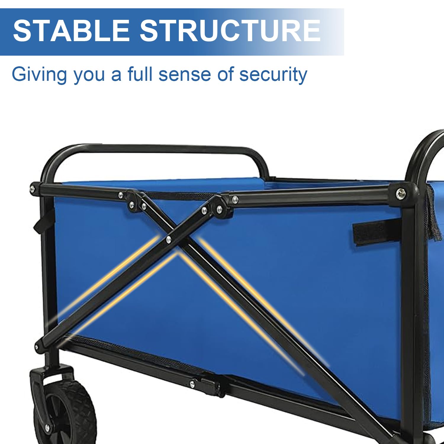 Collapsible Wagon Cart Foldable Portable Heavy Duty Folding Beach Wago