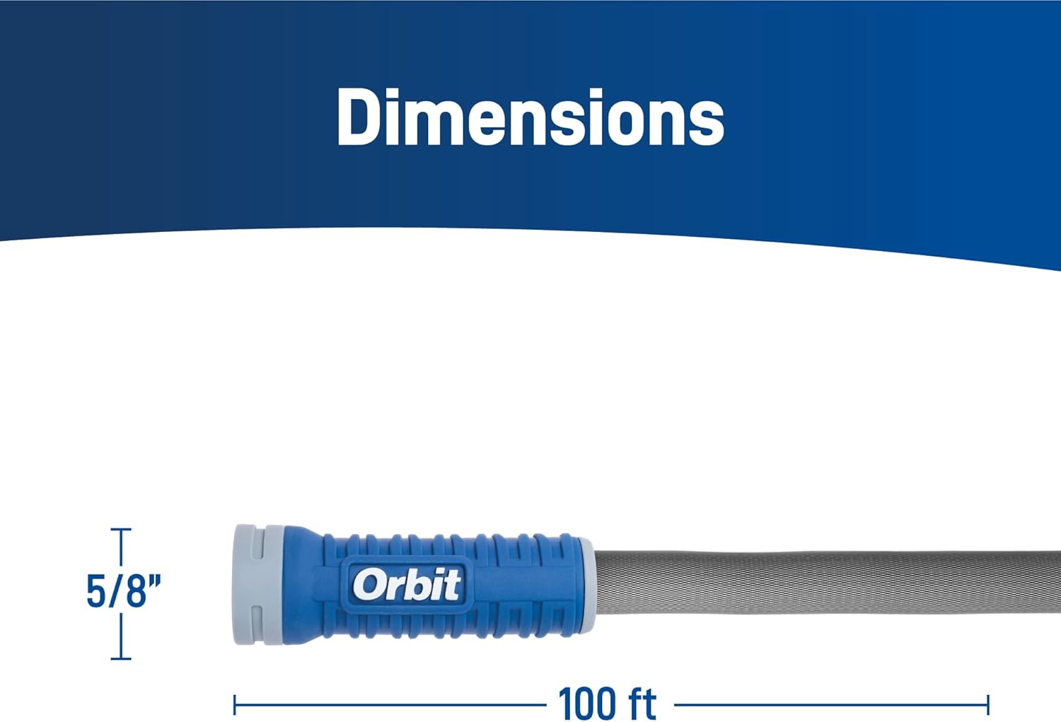 Orbit 33180 ExoJacket Fabric Garden Hose - Heavy-Duty Water Hose (100-
