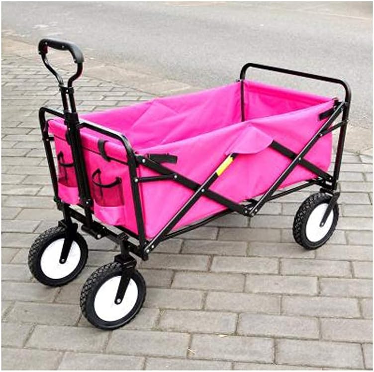 Shoppicart 4 Wheels Outdoor Camp Cart Fold Portable Shoppicart Baby Carriage with Grocery Cart/8/a