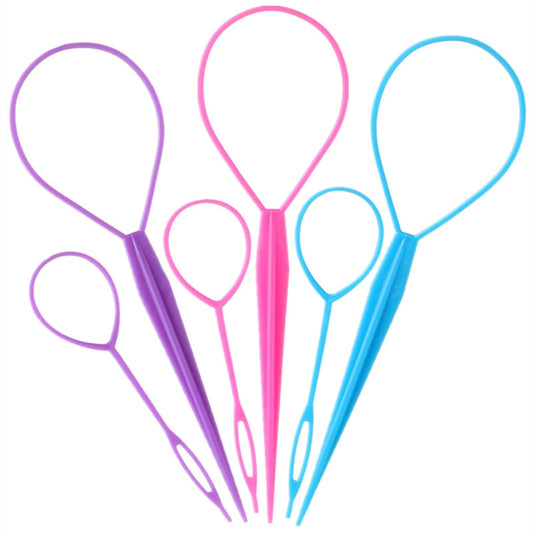 Aigee 6pcs Topsy Tail and Hair Loop Styling Tool Set - Ponytail Makers
