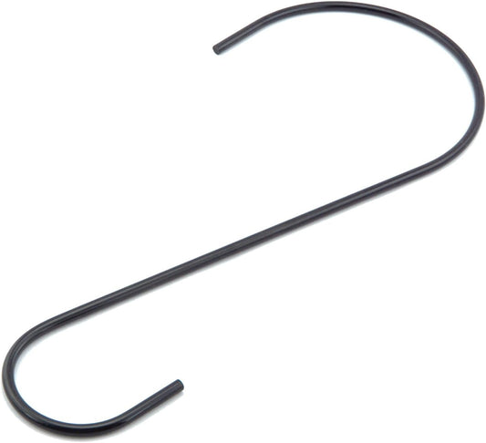 NXG 5 Pack 12 Inches Tree Branch Hooks,S Shape Hooks - Metal Hanger Hook for Hanging Bird Feeders, Baskets,Plants, Lanterns and Ornaments (Black)