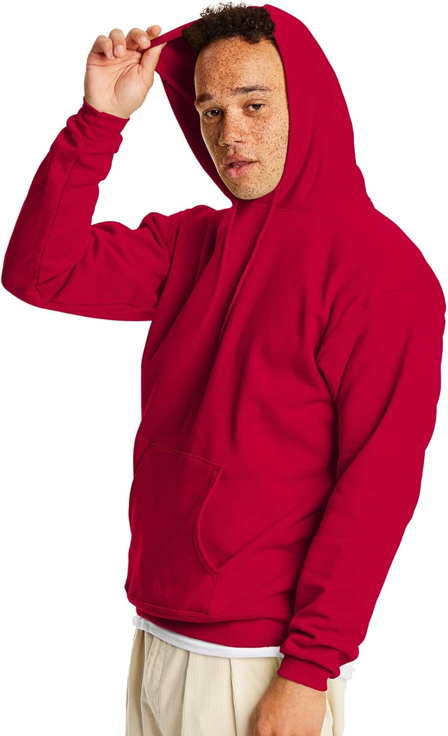 Hanes Men's EcoSmart Hoodie, Midweight Fleece, Pullover Hooded Sweatsh