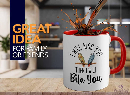 Bird Lover Two Tone Red Edition 11oz - Kiss Then bite You - Hummingbir
