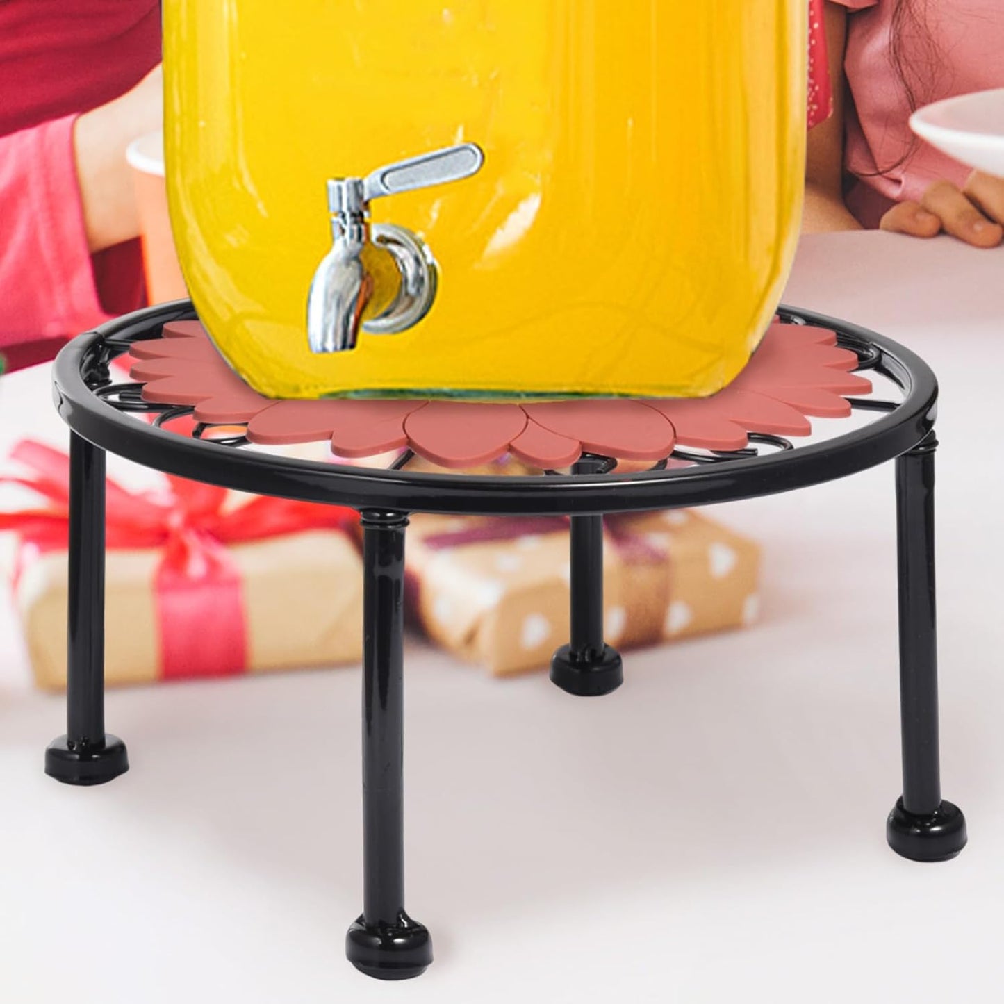 Plant Holder Stand | Beverage Water Drink Holder Base with Anti-Slip Pad | Flower Pot Floor Stand Potted Plant for Indoor Outdoor Balcony, Porch, Patio