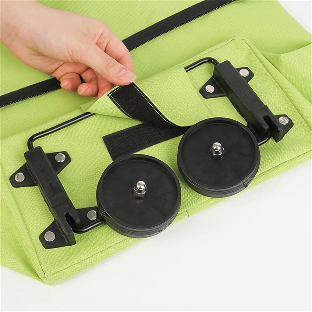 JSEIAJB Folding Shopping Pull Cart Trolley Bag with Wheels Foldable Sh