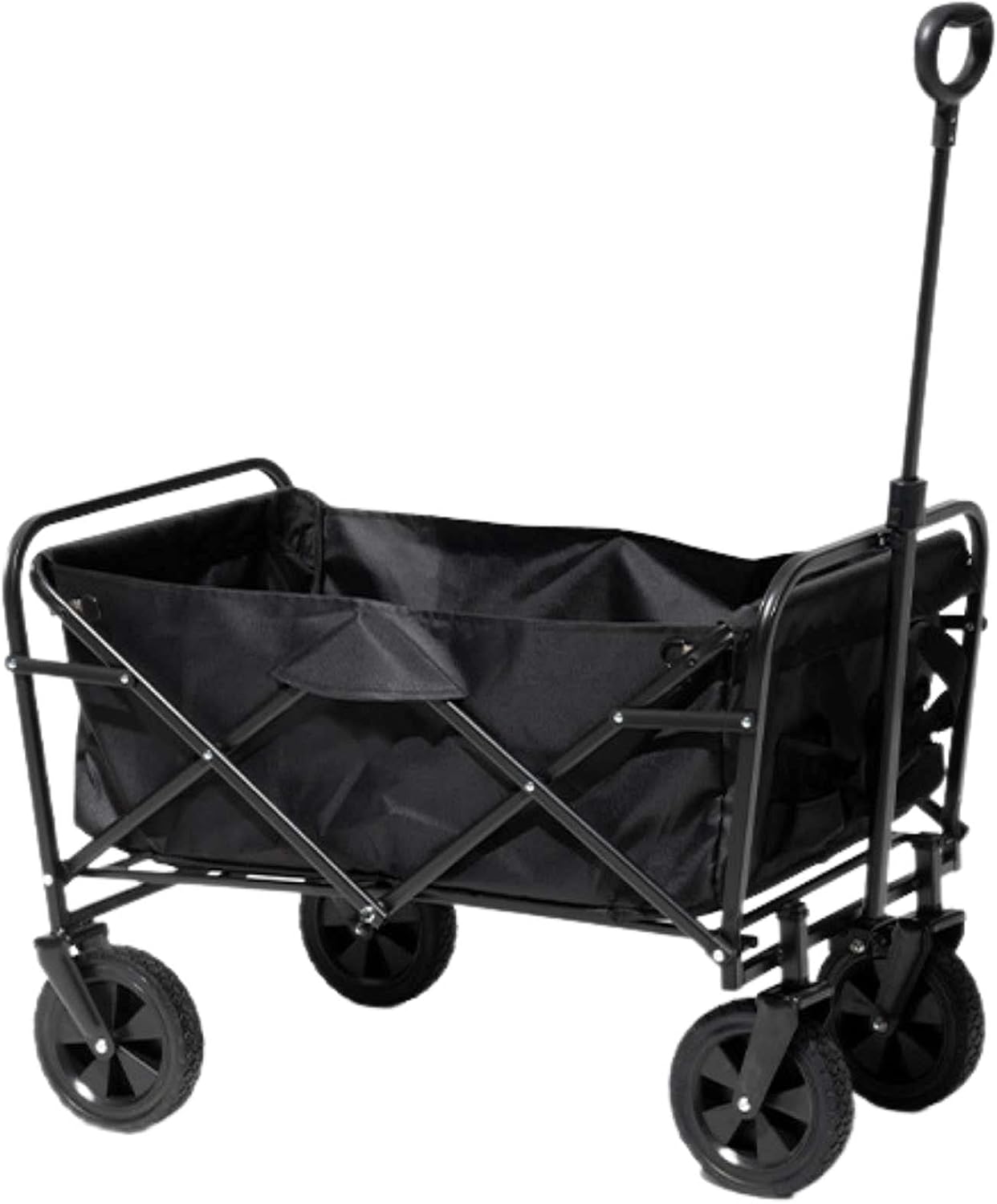 Garden Cart Heavy-Duty Steel Multi-Function Wagon Stroller Portable with Adjustable Push-Pull Handle Foldable Wagon Cart Shopping Carts with Steering Tire