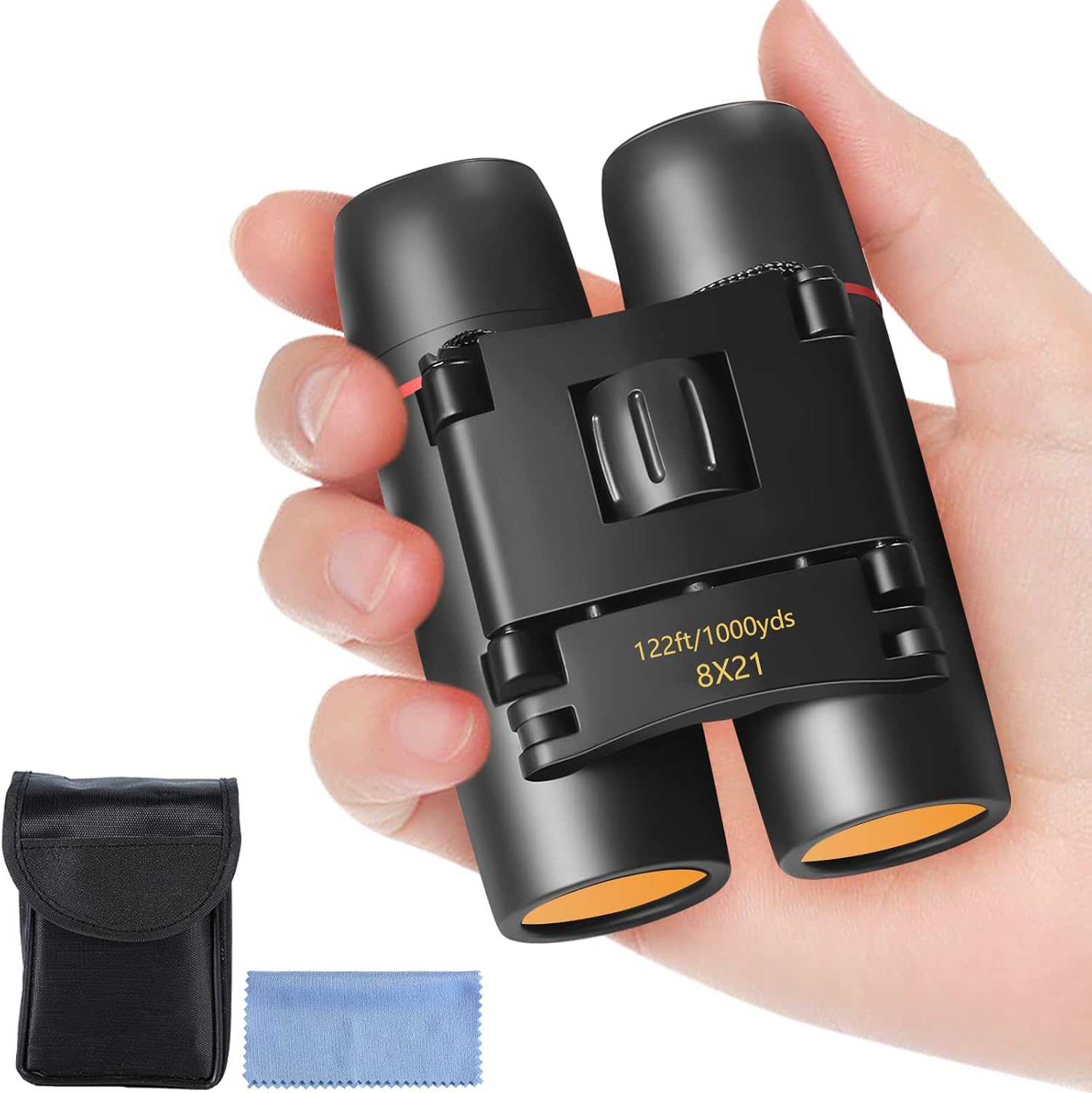 Compact Binoculars, Lightweight Foldable Small Binoculars for Adults a