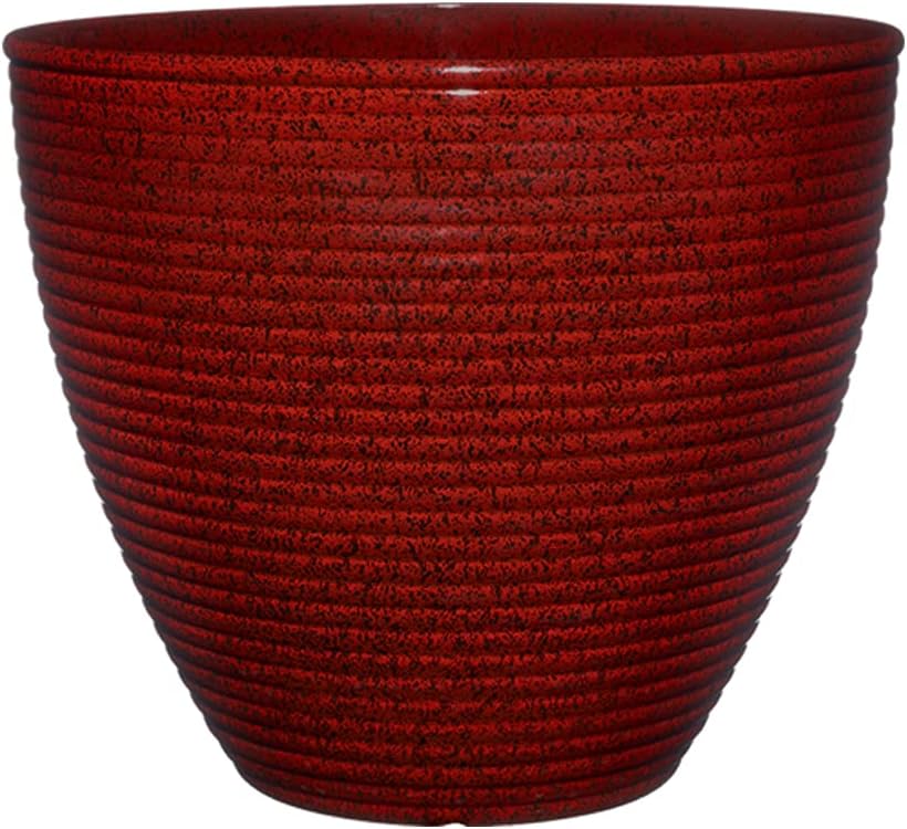 Classic Home and Garden Cali Modern Round Resin Planter for Indoor Out