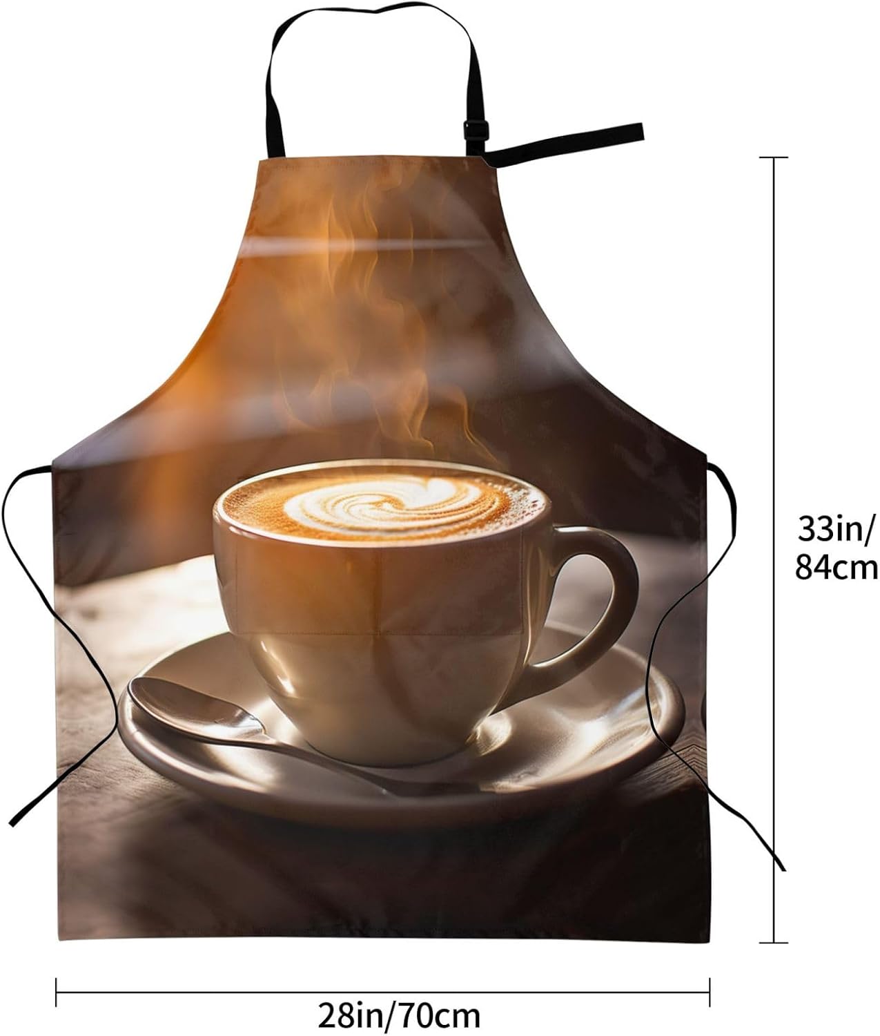 Delicious Coffee print Waterproof apron with pocket adjustable cooking apron for adult kitchen bibs to bake
