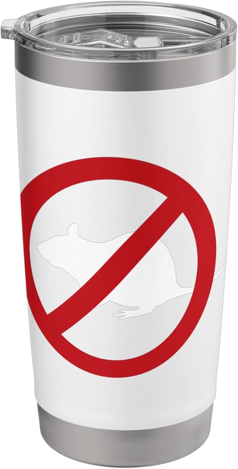 Pest Control Mouse Sign Gag Gift No Mouse Stainless Steel Insulated Tumbler