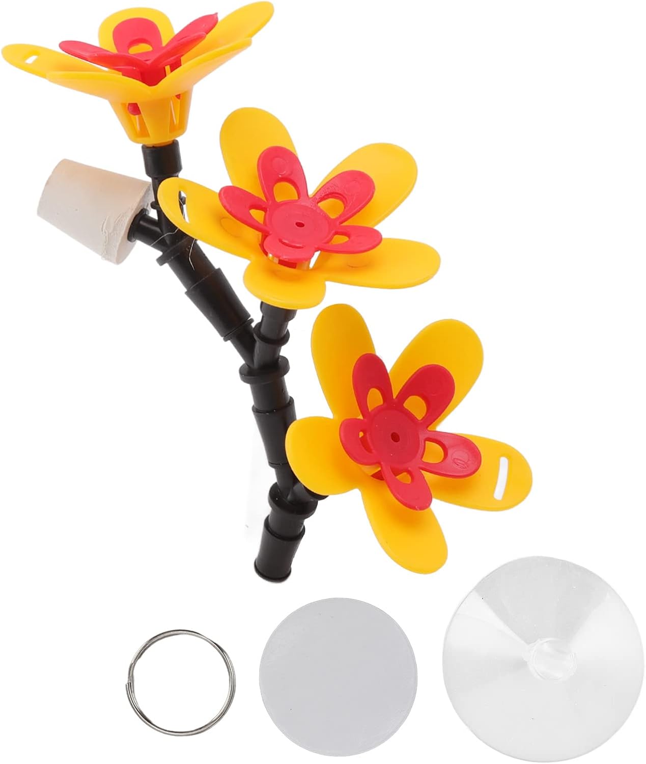 ZJchao DIY Hummingbird Feeder Hanging Bottle Recycling Flower Feeder Kit Garden Courtyard (Three Flower)