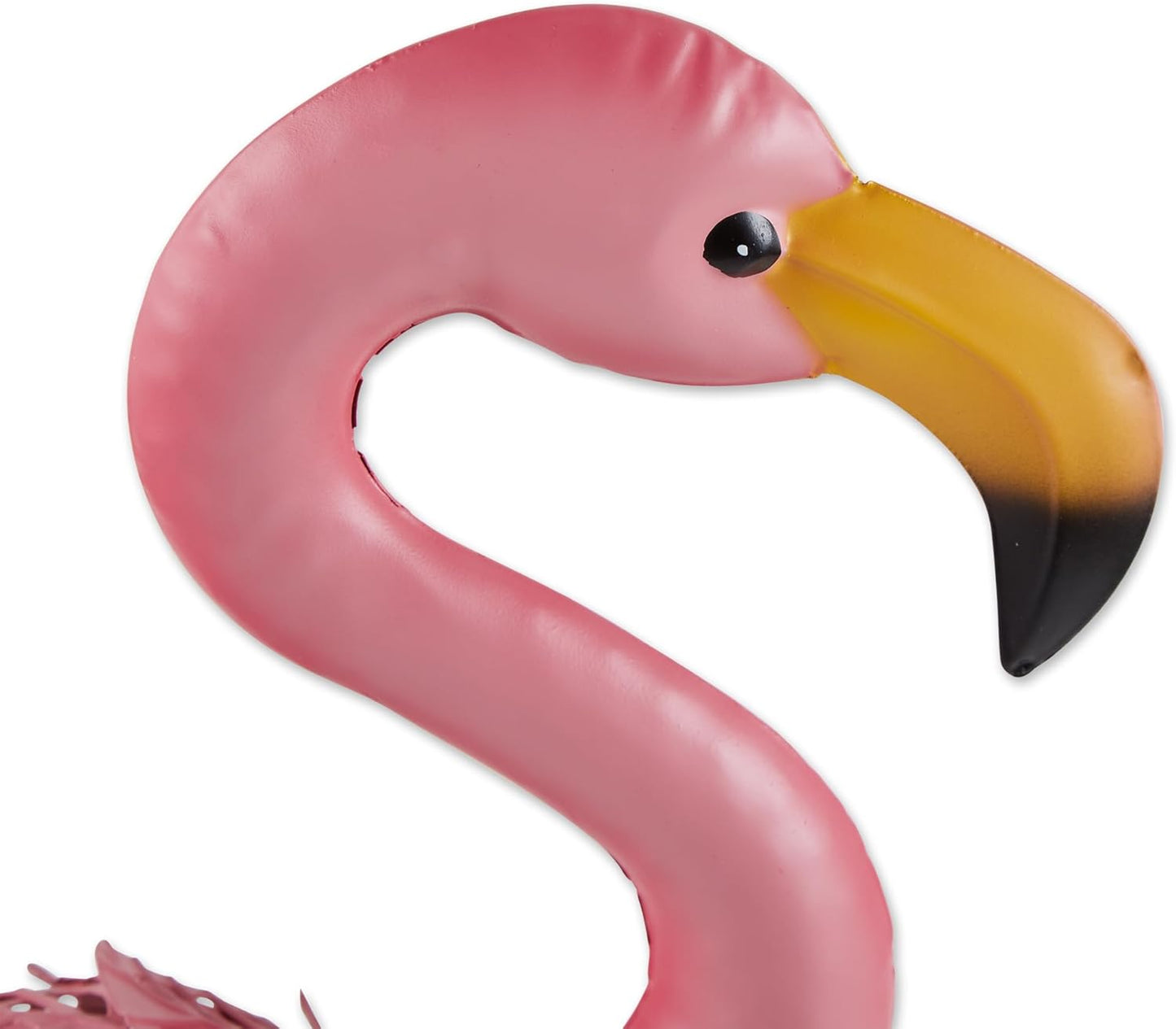 Zingz & Thingz Durable Iron Outdoor Décor Flamingo Solar Garden Stake, 12x6x32, Standing Tall