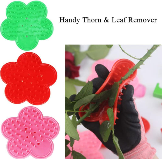 SEIWEI Plastic Rose Stripper Thorn Leaf Stripping Tool Rose Stem Remover Removal Tools Floral Arrangement for Garden Flower (Blue)