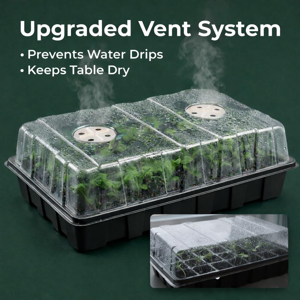 Gardzen 10-Set Garden Propagator Set, Seed Tray Kits with 400-Cell, Se