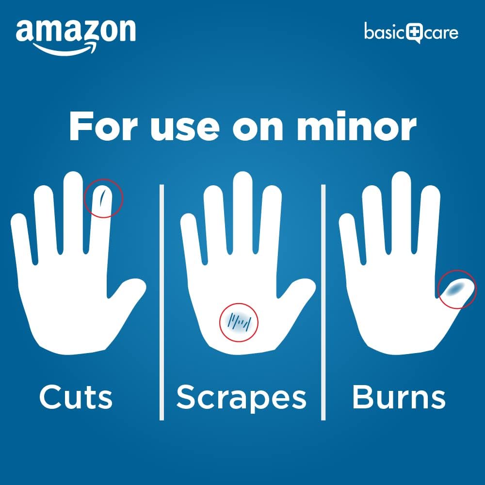 Amazon Basic Care Flexible Fabric Adhesive Bandages, First Aid for Wou