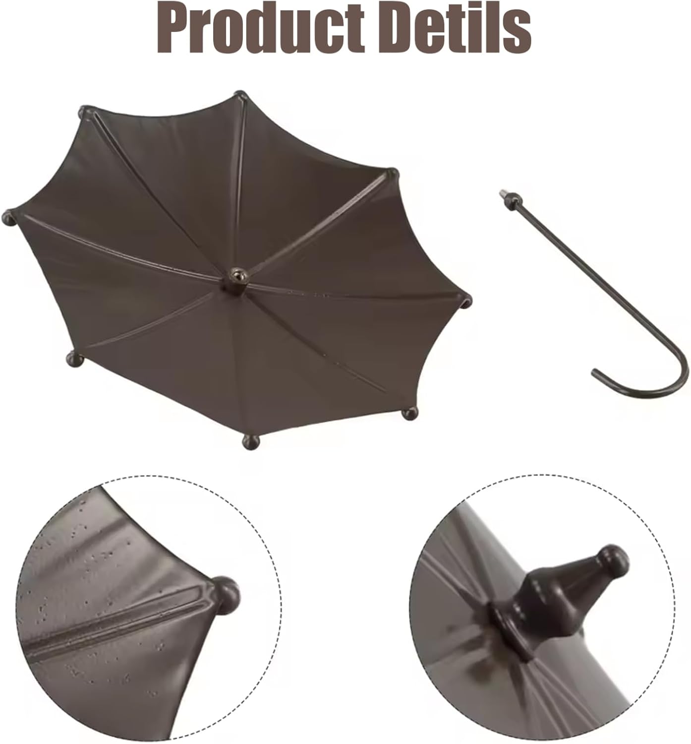Umbrella Shaped Hanging Bird Feeder, Decorative Iron Feeding Station for Outdoor