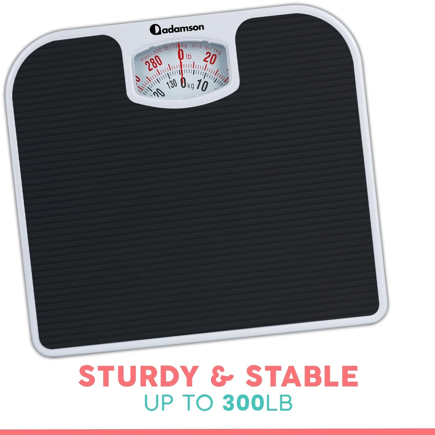 Adamson A21 Analog Scales for Body Weight - Up to 300 LB - New - Anti-