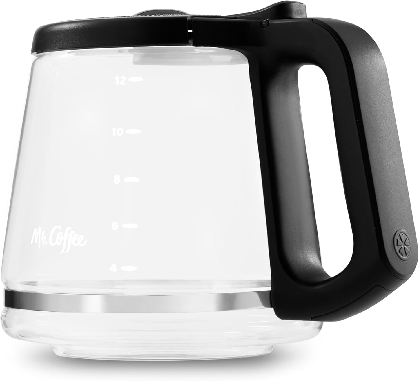 Mr. Coffee 12-Cup Replacement Carafe – Compatible with Mr. Coffee 12 Cup Machines, Glass Pot with Black Handle