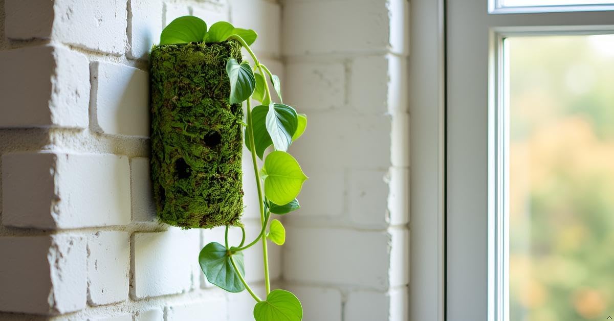 SuperMoss (29397) MossWeave Wall Sconce, Plant Hanger, Spring Green, 8