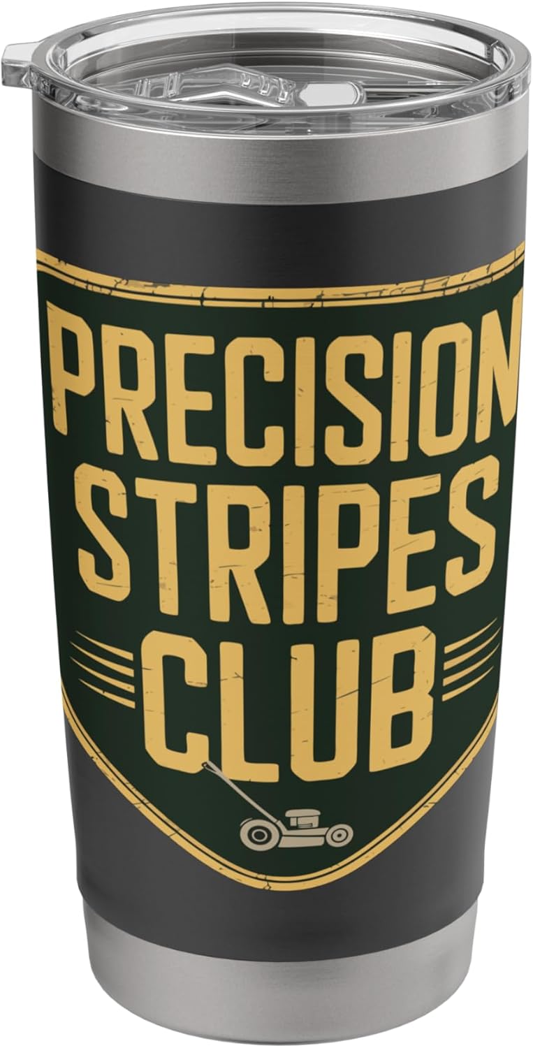 Lawn Striper Lawn Care Mowing Humor Lawn Mover Stainless Steel Insulated Tumbler