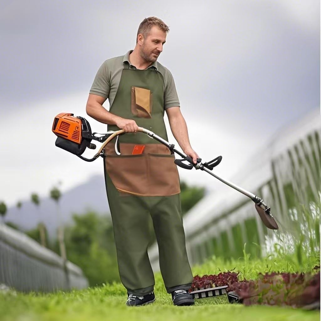 Garden apron,Apron Man,Harvest Apron with Pockets,Waterproof,Adjustabl