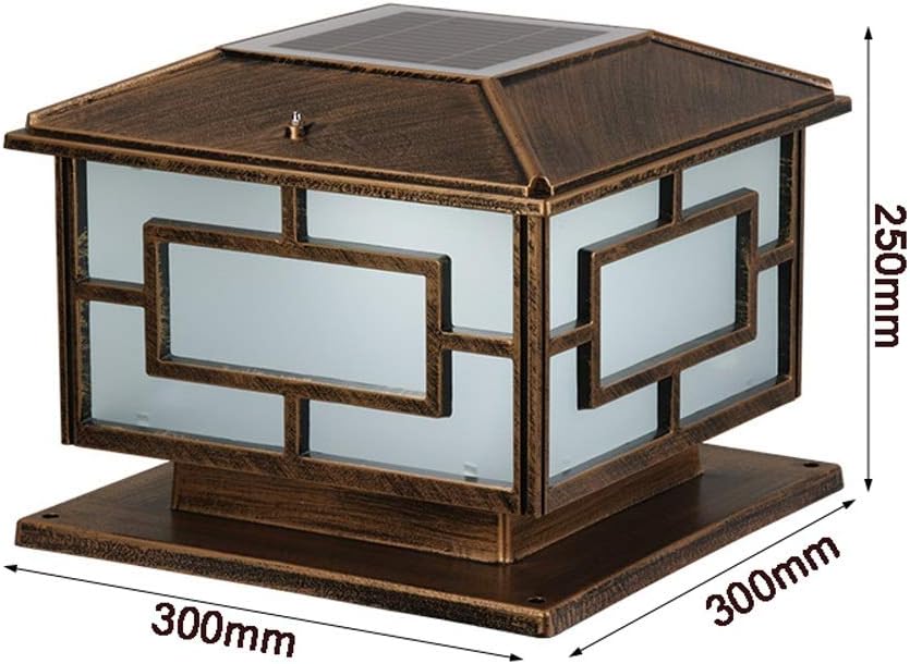 Post Lights Outdoor Vintage Solar Energy Column Light Headlight Wall Waterproof Door Garden Bright Warm Deck Patio