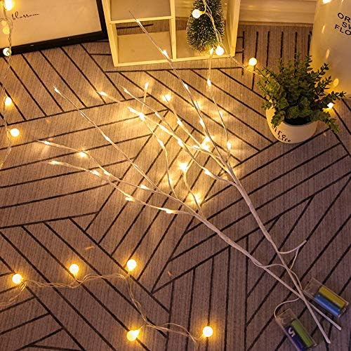 Lxcom Lighting Branch Lights 4 Pack - White Willow Twig Battery Powere